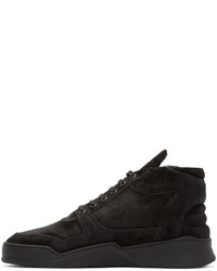 Filling Pieces Black Mid Top Sneakers