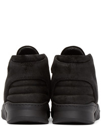 Filling Pieces Black Mid Top Sneakers