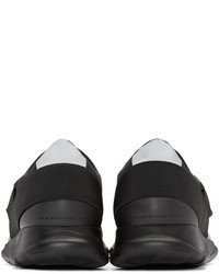 Christopher Kane Black Neoprene Reflective Sneakers