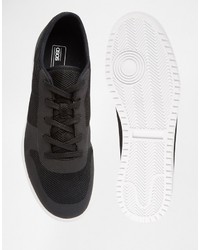 Asos Brand Sneakers In Black Mesh