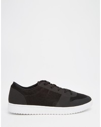 Asos Brand Sneakers In Black Mesh