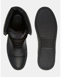 Asos Brand Sneakers In Black With Elastic