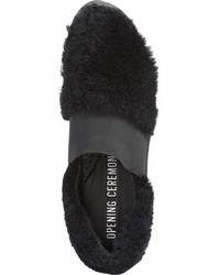 Opening Ceremony Cici Curly Genuine Shearling Platform Sneaker