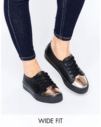 Asos Destiny Wide Fit Lace Up Sneakers