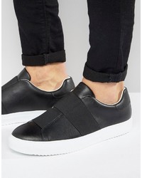 Armani Jeans Elastic Sneakers In Black