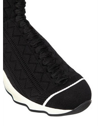 Fendi 30mm Stretch Knit Pull On Sneakers