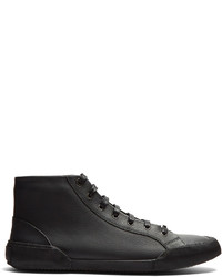 Lanvin High Top Grained Leather Trainers