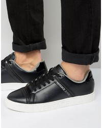 Versace Jeans Sneakers In Black With Zip Detail