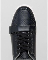 Versace Jeans Strap Sneakers In Black