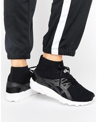 Asics Knit Mid Gel Kayano Sneakers In Black