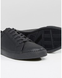Asos Lace Up Sneakers In Black