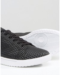 Asos Lace Up Sneakers In Black Pyramid