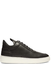 Filling Pieces Low Top Waxed Leather Trainers