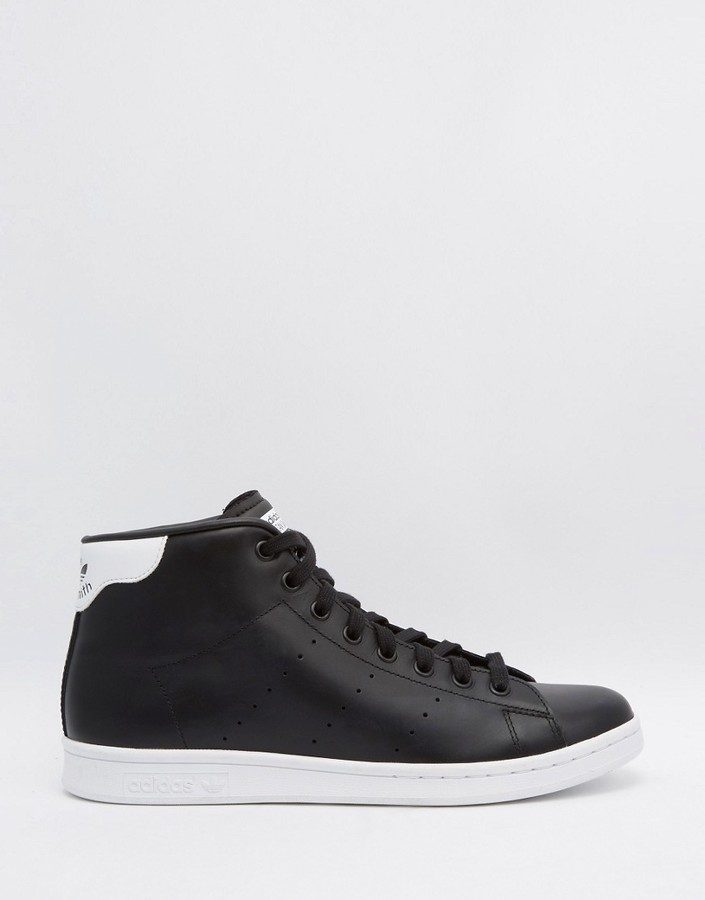 Adidas stan smith mid on sale black