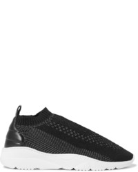 Filling Pieces Runner Sac Leather Panelled Stretch Knit Sneakers