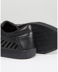 Asos Sneakers In Black With Cut Out Detail