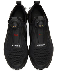 Vetements Ssense Black Reebok Edition Pump Supreme Sneakers
