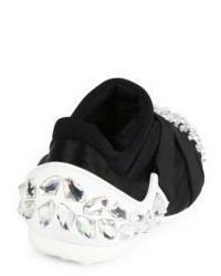 Miu Miu Swarovski Crystal Cap Toe Sneakers