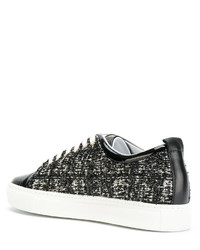 Lanvin Textured Lace Up Sneakers
