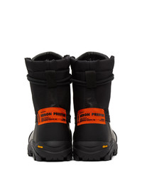 Heron Preston Black And Orange Security Boots