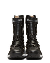 Xander Zhou Black Lace Up Boots