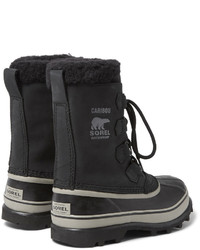 Sorel Caribou Faux Shearling Trimmed Waterproof Nubuck And Rubber Snow Boots