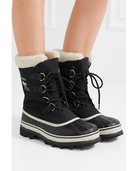 Sorel Caribou Waterproof Nubuck And Rubber Boots