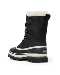 Sorel Caribou Waterproof Nubuck And Rubber Boots