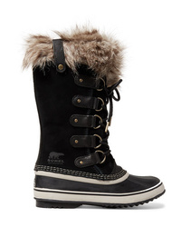 Sorel Joan Of Arctic Faux Med Waterproof Suede And Rubber Boots