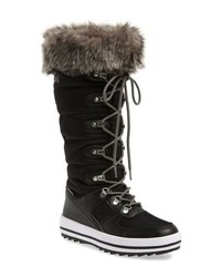 COUGA R Vesta Faux Fur Collar Knee High Snow Boot