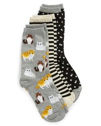 Hot Sox 3 Pack Cat Socks