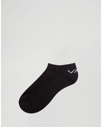 Vans 3 Pack Classic Sneaker Socks In Black Vxs8blk