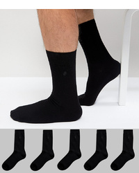 Burton Menswear 5 Pack Socks In Black