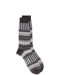 Ayame Ayam Grey And White Lunch Patterned Socks