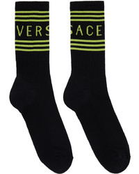 Versace Black 90s Vintage Socks