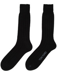 Tom Ford Black Cashmere Long Socks