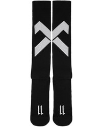 11 By Boris Bidjan Saberi Black Classic Sport Cross Logo Socks