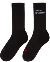 Vetements Black Composition Socks