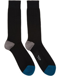 Paul Smith Black Contrast Socks
