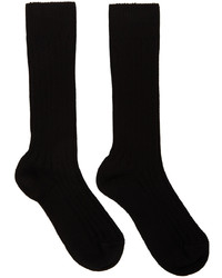 Jil Sander Black Cotton Socks