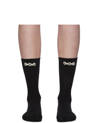 Simone Rocha Black Embellished Ankle Socks