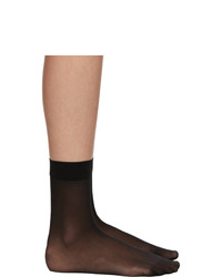 Wolford Black Individual 10 Ankle High Socks