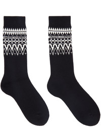 Undercoverism Black Intarsia Socks