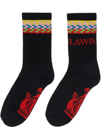 Lanvin Black Jacquard Socks