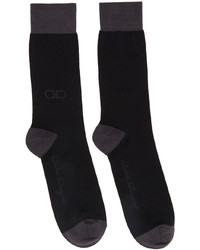 Salvatore Ferragamo Black Jersey Socks