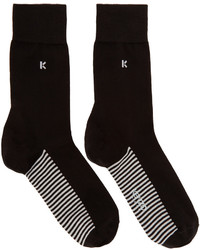 Kenzo Black K Socks