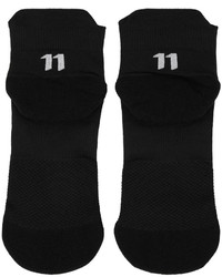 11 By Boris Bidjan Saberi Black Logo Low Socks