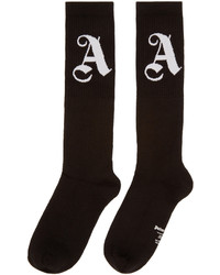Palm Angels Black Logo Socks