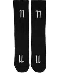 11 By Boris Bidjan Saberi Black Logo Socks