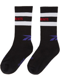 Vetements Black Reebok Edition Tennis Socks